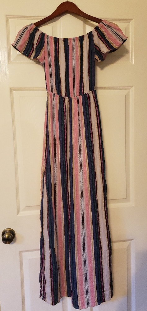 Full Length Dress Striped Dress